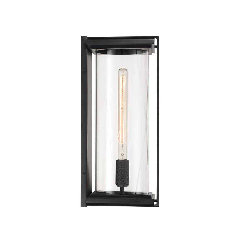 The Great Outdoors 77602-899 Dark Matte Black 1 Light Outdoor Sconce Image 2