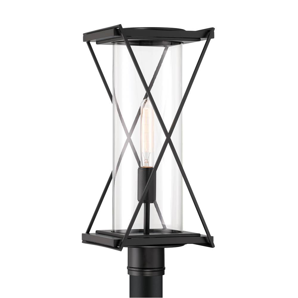 The Great Outdoors 77605-899 Dark Matte Black 1 Light Outdoor Post Mount Image 1