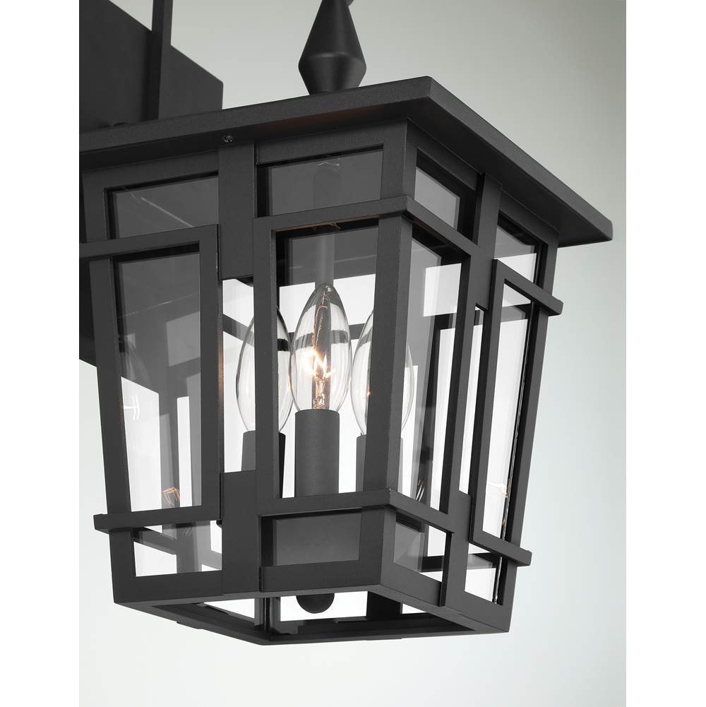 The Great Outdoors 77901-66 Sand Coal 3 Light Outdoor Wall Sconce Image 3