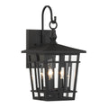 The Great Outdoors 77901-66 Sand Coal 3 Light Outdoor Wall Sconce Image 1