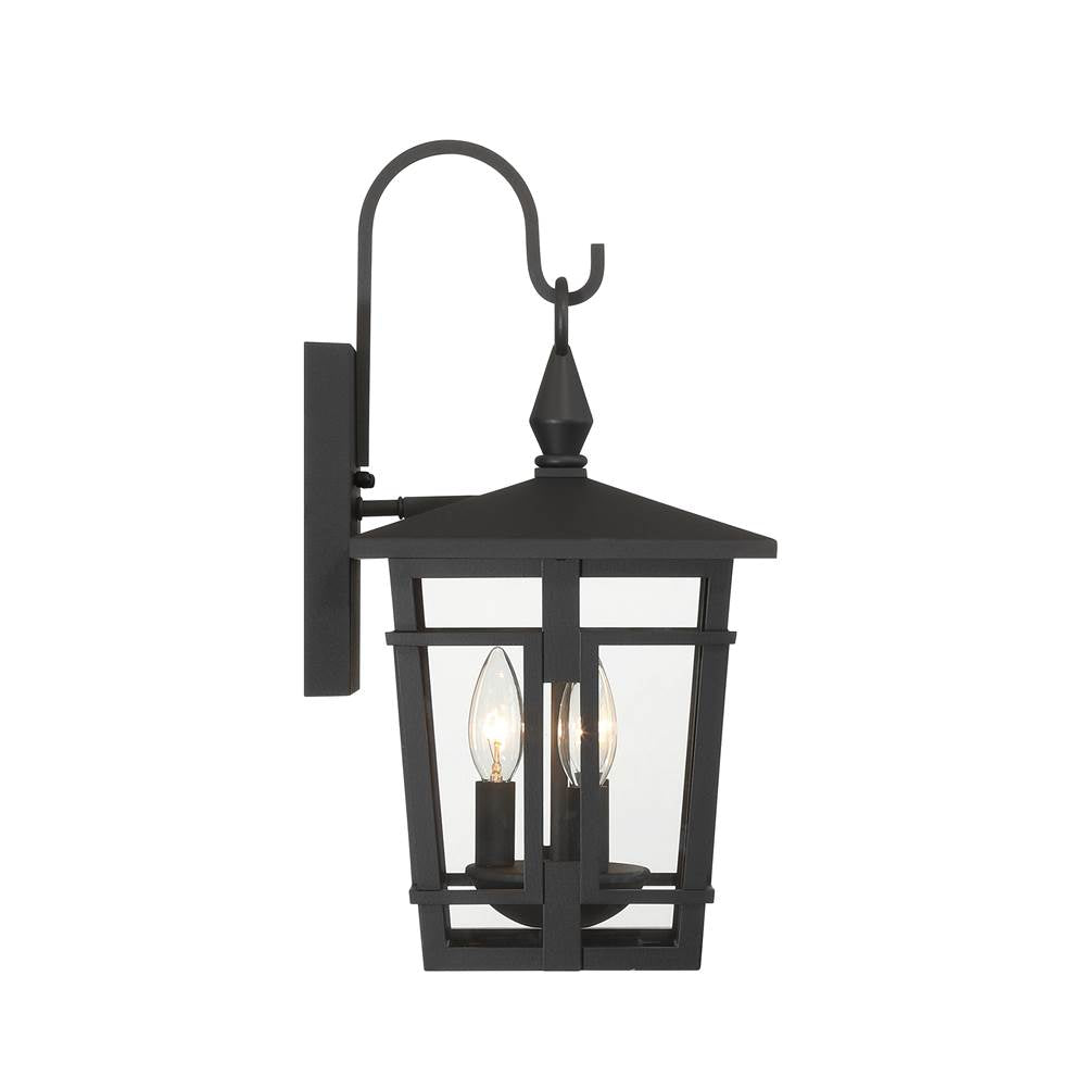 The Great Outdoors 77901-66 Sand Coal 3 Light Outdoor Wall Sconce Image 2