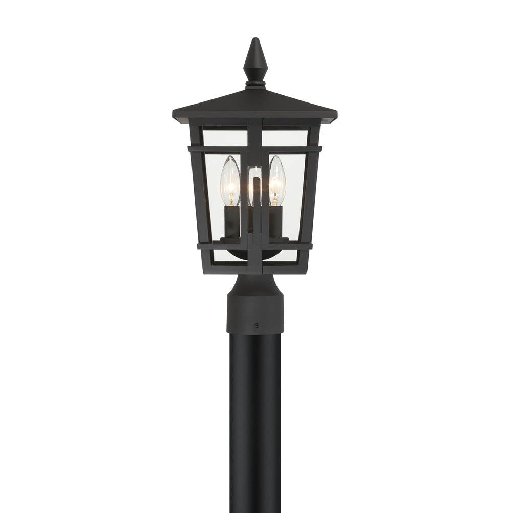 The Great Outdoors 77905-66 Sand Coal 3 Light Outdoor Post Mount Image 2