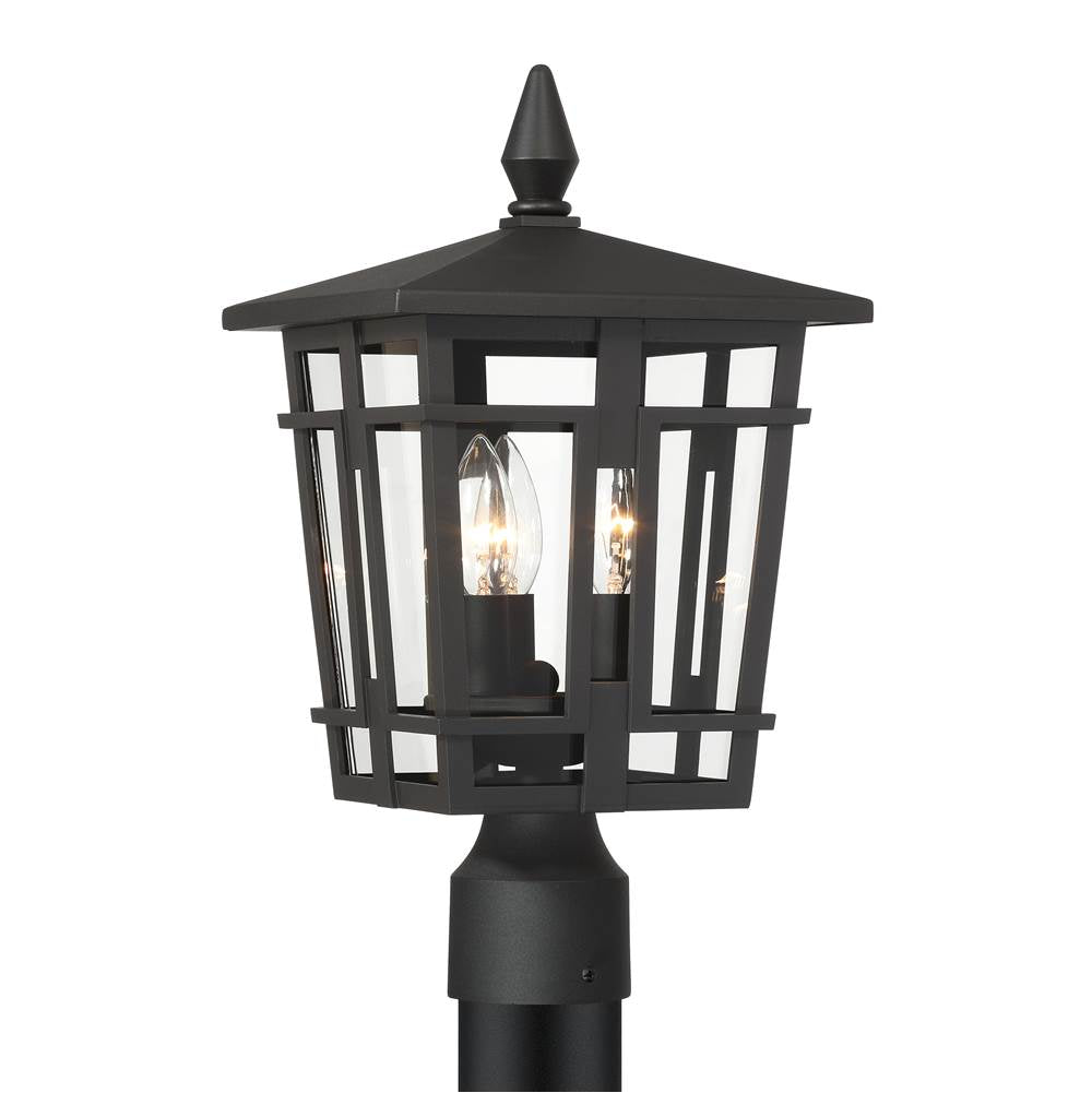 The Great Outdoors 77905-66 Sand Coal 3 Light Outdoor Post Mount Image 1