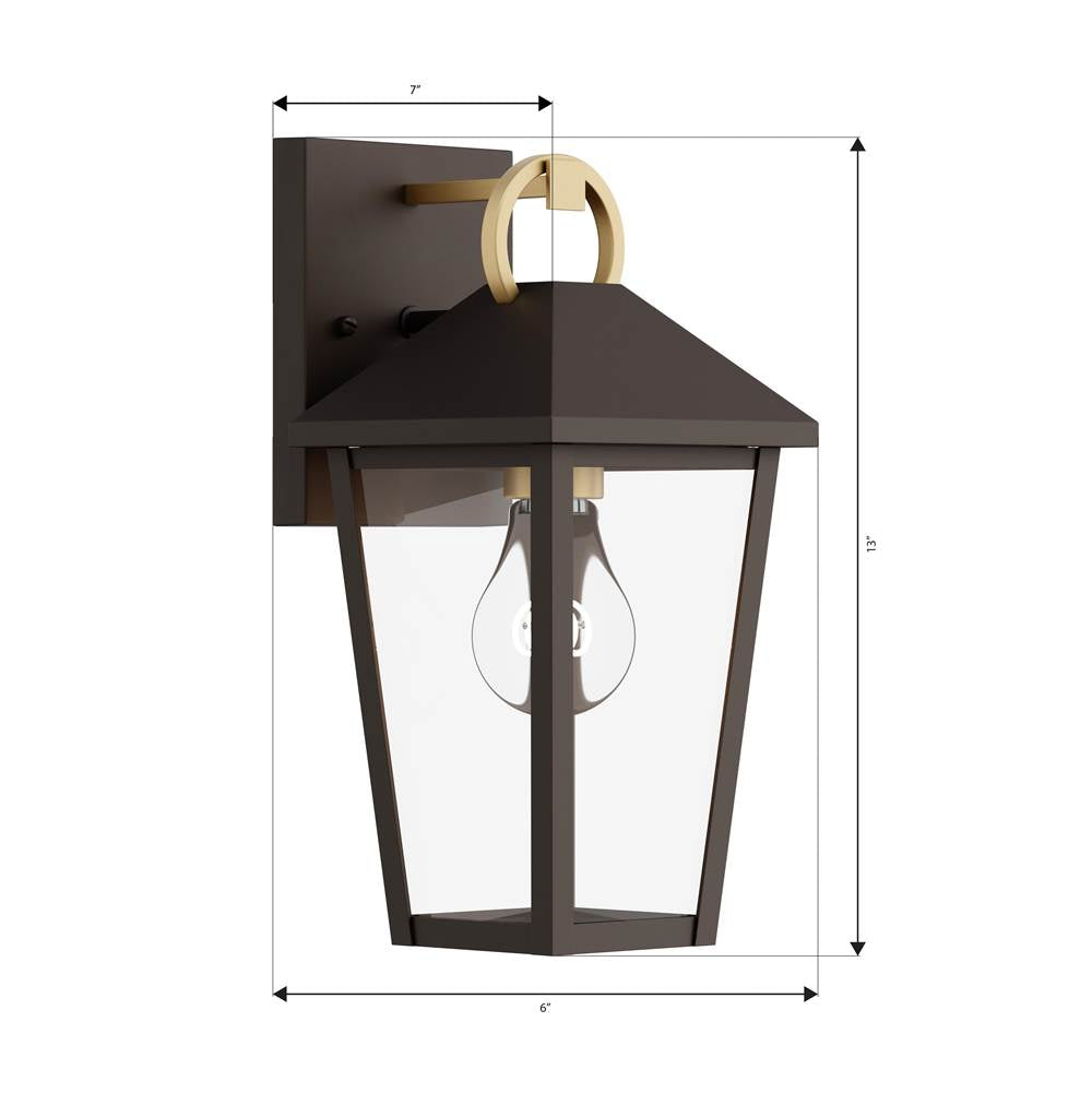 The Great Outdoors 78100-886 Painted Legacy Brass Bayra 13'' High 1-light Outdoor Lantern Image 2