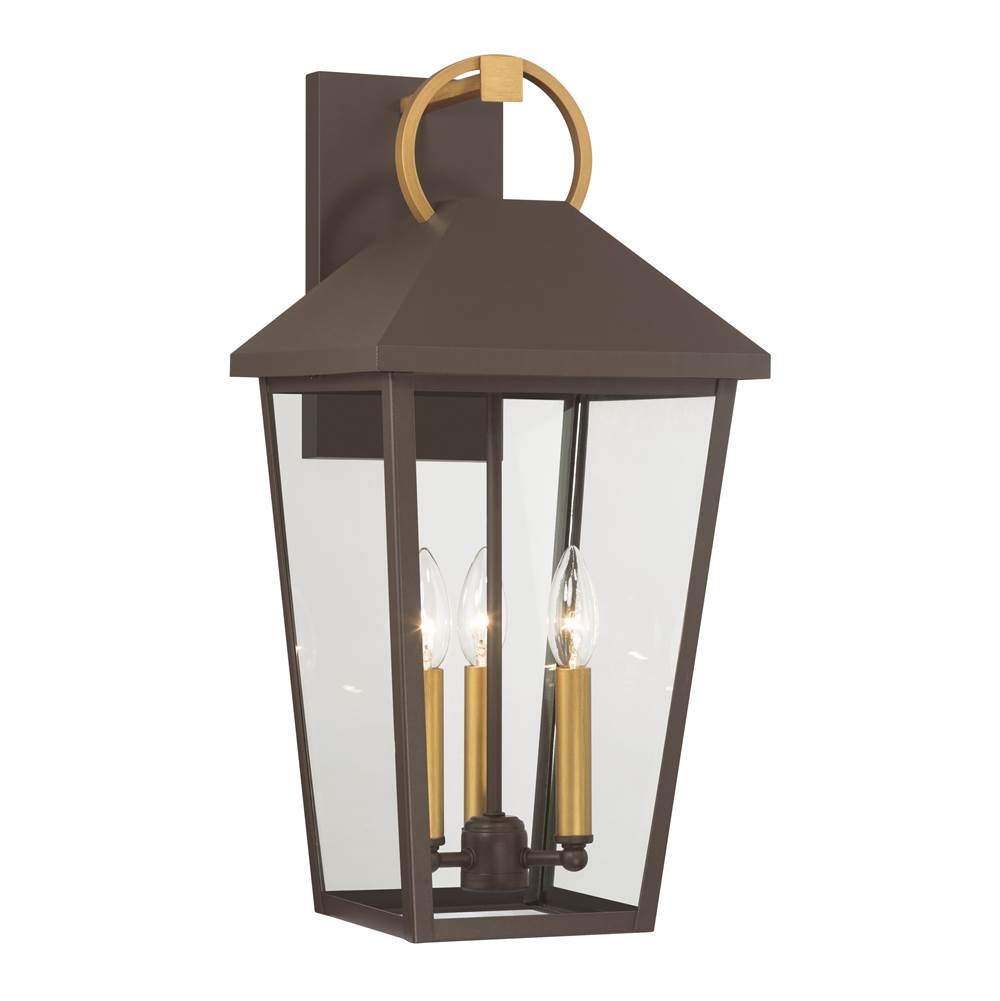 The Great Outdoors 78103-886 Painted Legacy Brass Bayra 21'' High 3-light Outdoor Lantern Image 1
