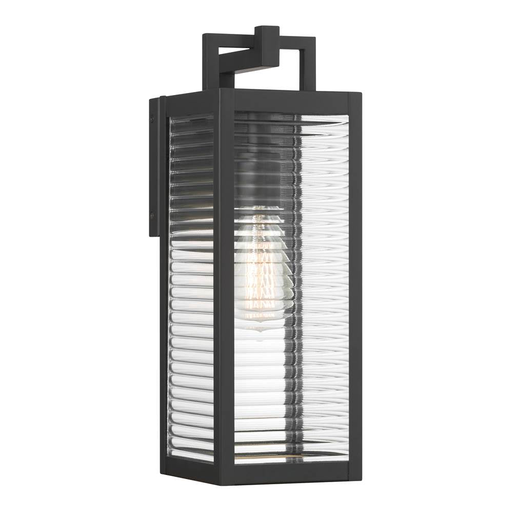 The Great Outdoors 78201-899 Dark Matte Black Edgewood 16'' High 1-light Outdoor Wall Sconce Image 1