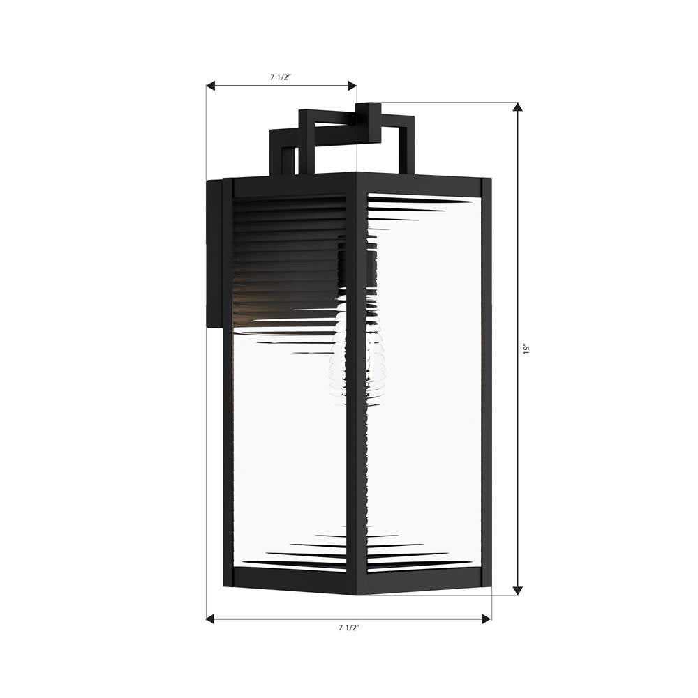 The Great Outdoors 78202-899 Dark Matte Black Edgewood 19'' High 1-light Outdoor Wall Sconce Image 2