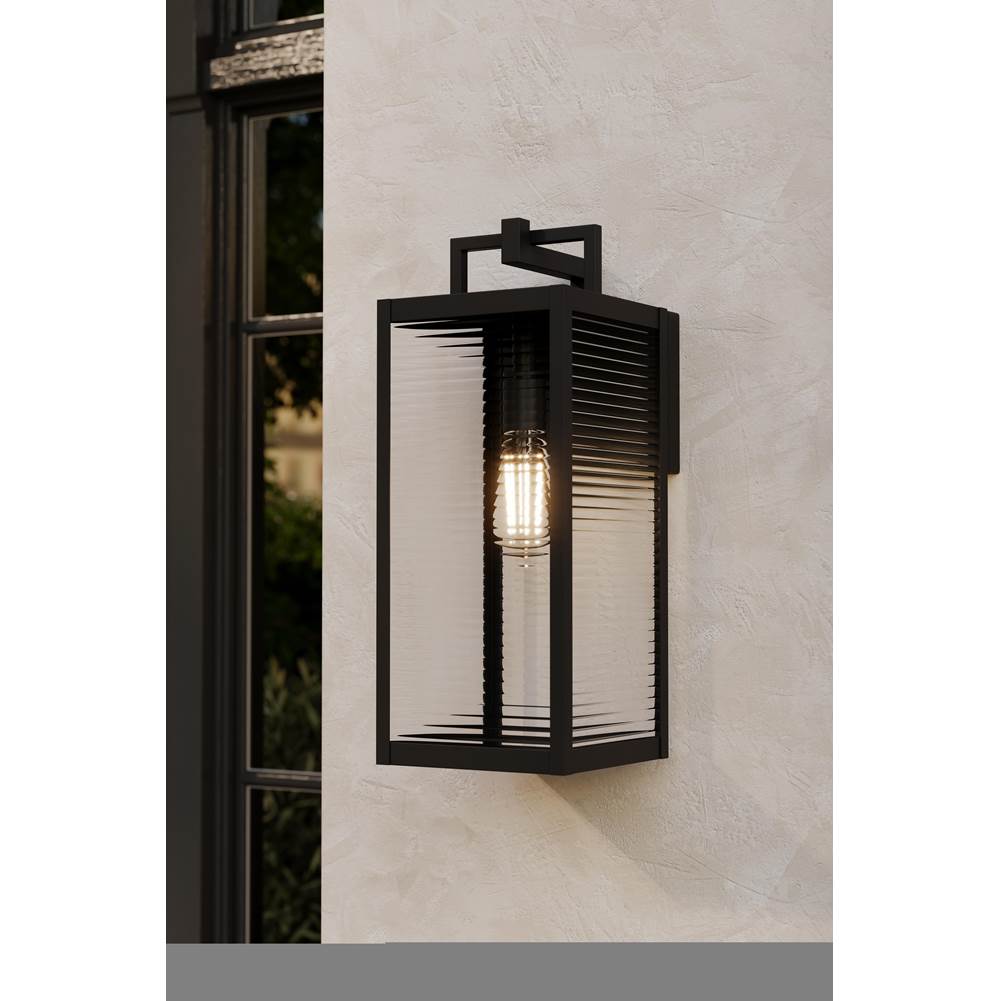 The Great Outdoors 78202-899 Dark Matte Black Edgewood 19'' High 1-light Outdoor Wall Sconce Image 3