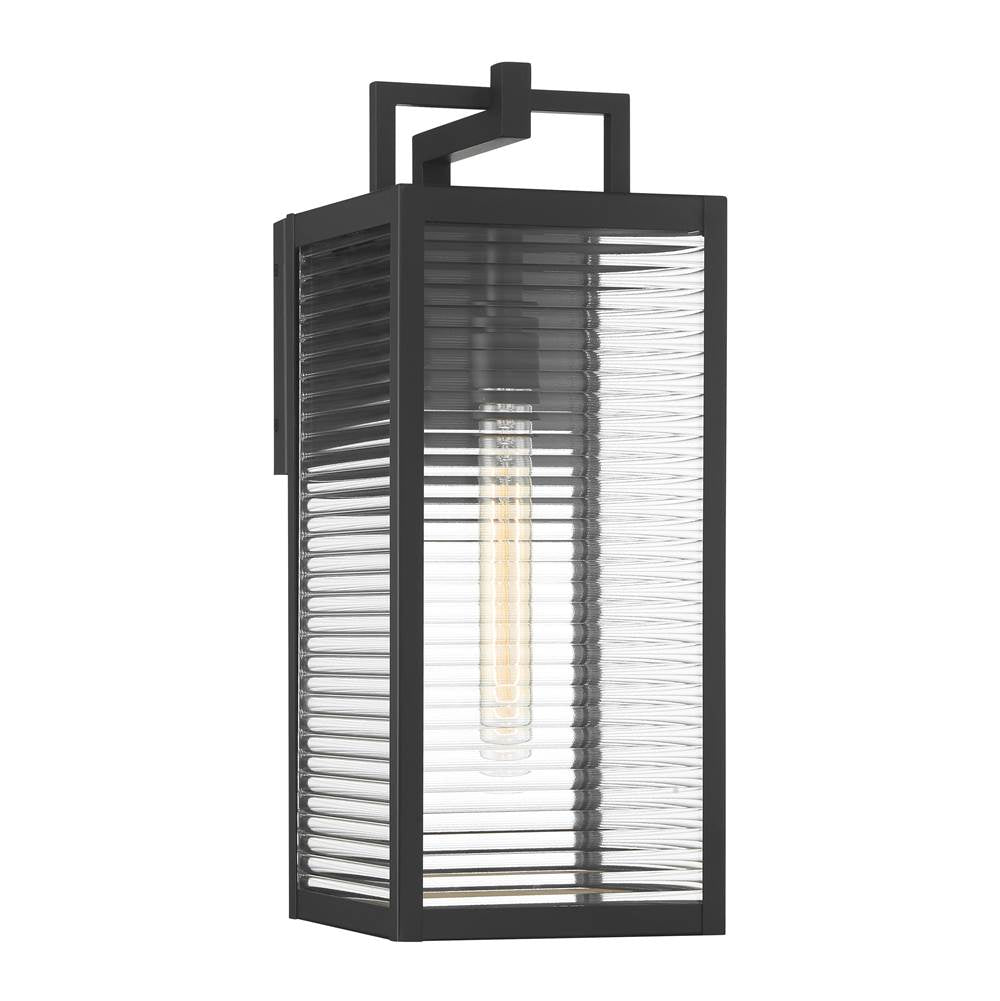 The Great Outdoors 78202-899 Dark Matte Black Edgewood 19'' High 1-light Outdoor Wall Sconce Image 1