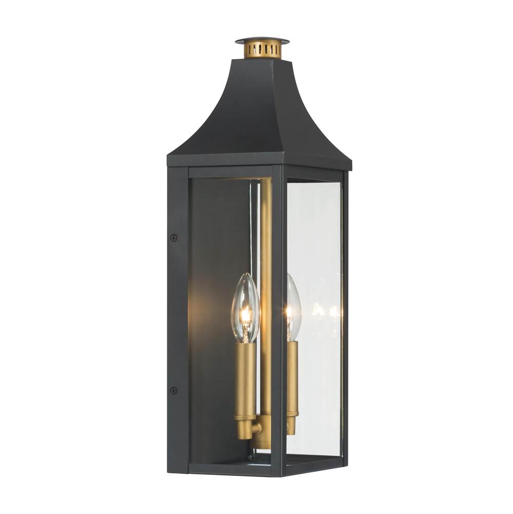 The Great Outdoors 78302-734 Dark Matte Black Hurstborne 18.25'' High 2-light Outdoor Lantern Image 4