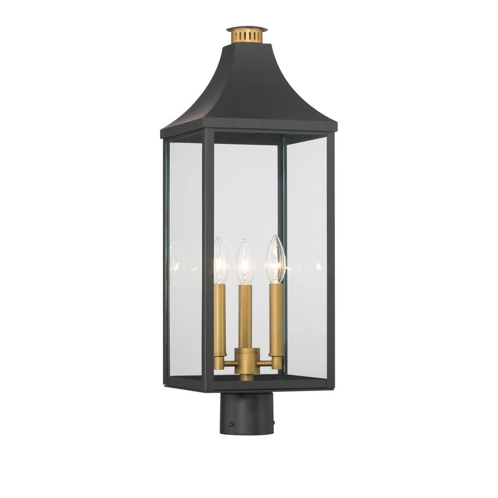 The Great Outdoors Hurstborne 25'' High 3-light Outdoor Post Lantern