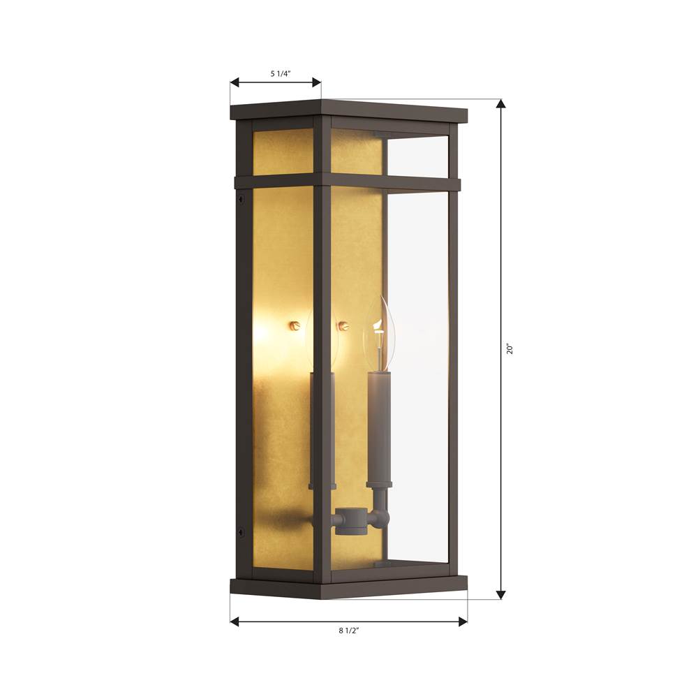 The Great Outdoors 78402-886 Painted Legacy Brass Briarlane 20'' High 2-light Outdoor Wall Sconce Image 2