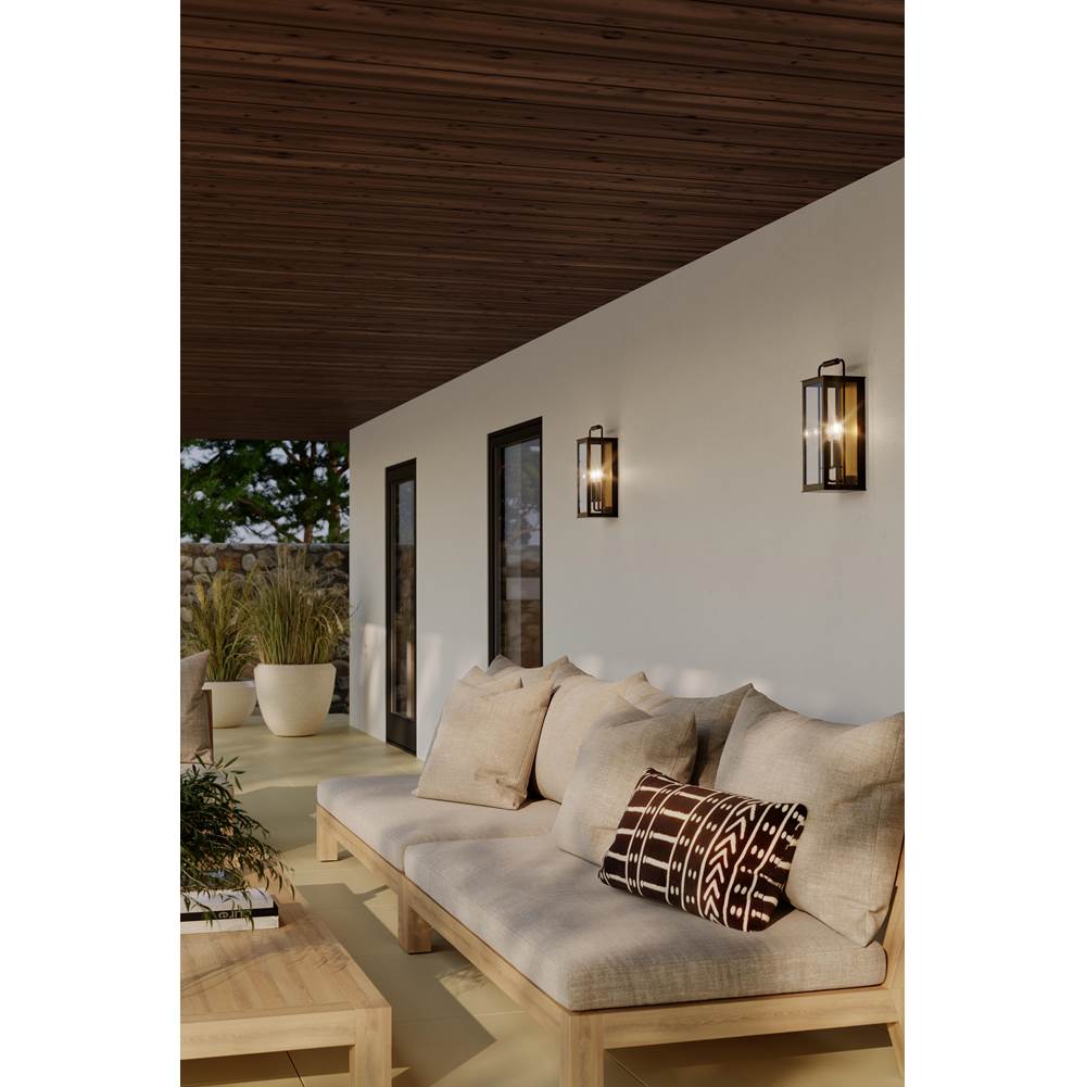 The Great Outdoors 78503-877 Sand Coal Black Aberdeen 16.5'' High 2-light Outdoor Wall Sconce Image 4