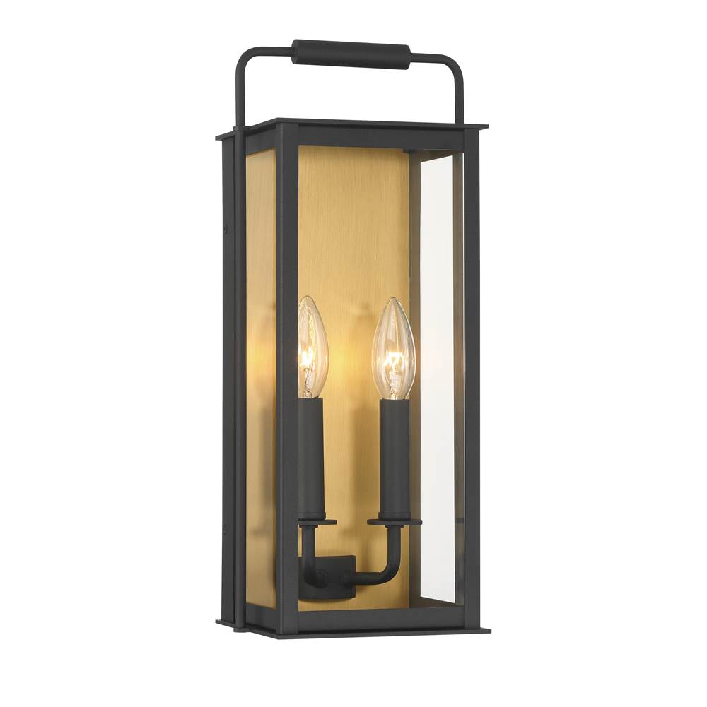 The Great Outdoors 78503-877 Sand Coal Black Aberdeen 16.5'' High 2-light Outdoor Wall Sconce Image 1