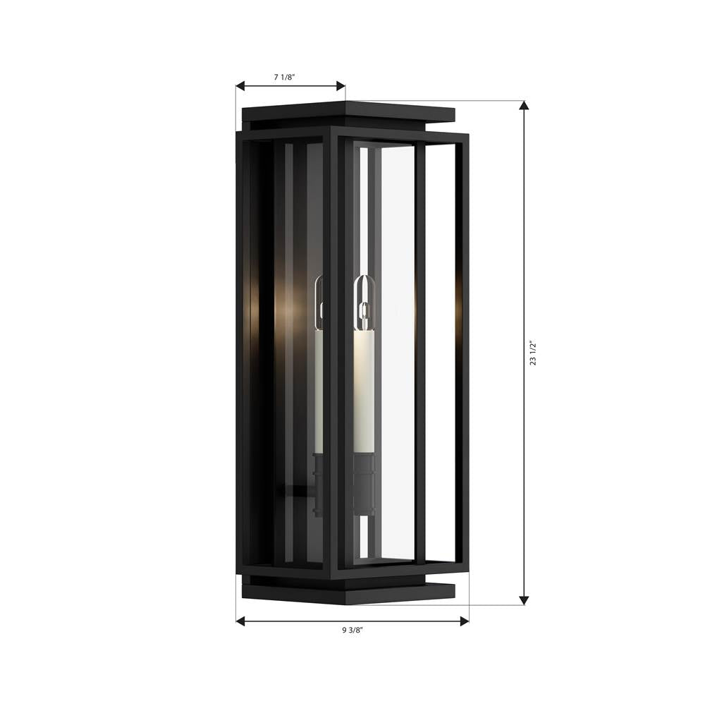 The Great Outdoors 78602-899 Dark Matte Black Stratford 23.5'' High 2-light Outdoor Wall Sconce Image 2