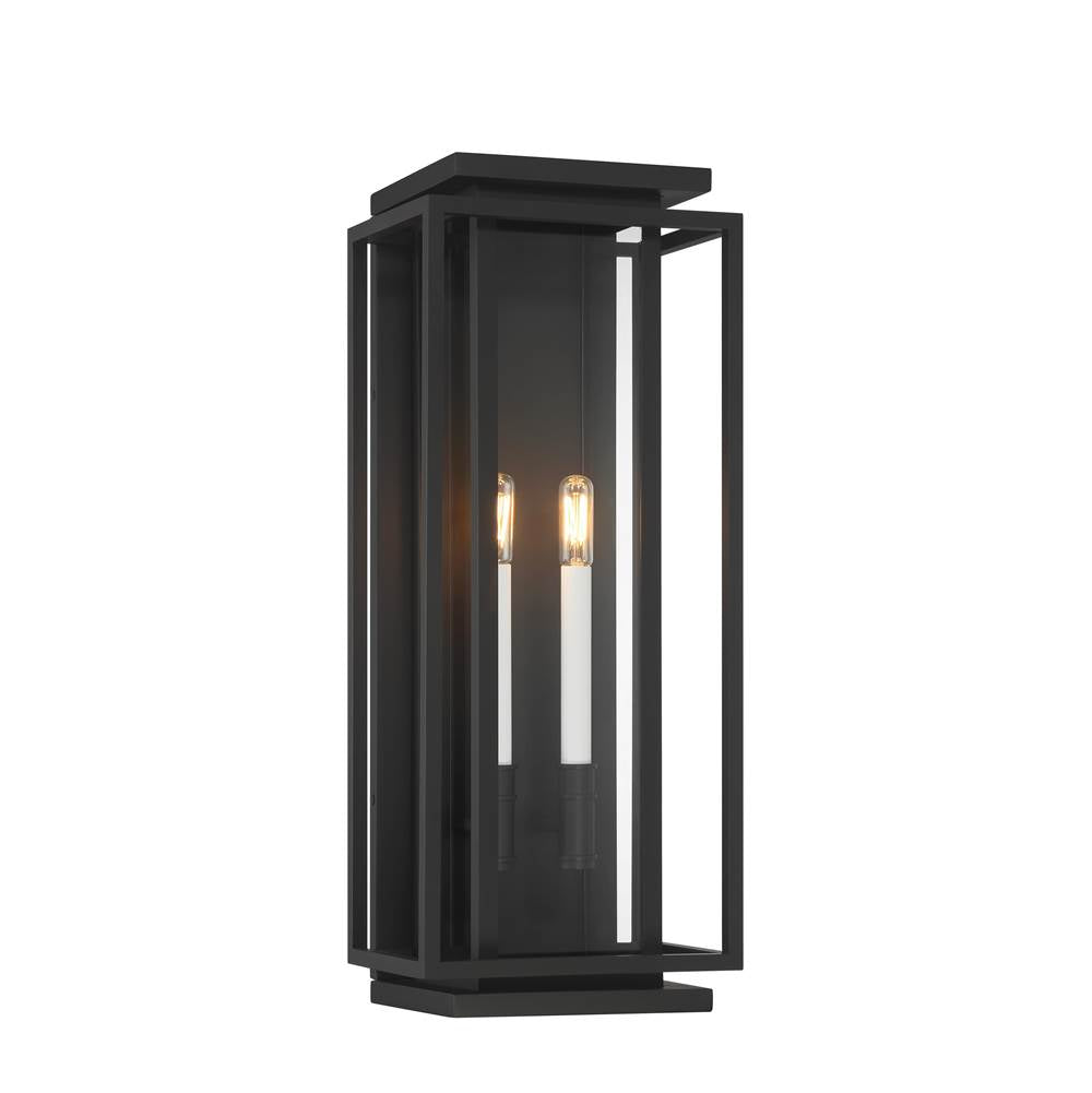 The Great Outdoors 78602-899 Dark Matte Black Stratford 23.5'' High 2-light Outdoor Wall Sconce Image 1