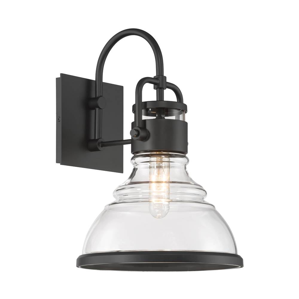 The Great Outdoors 78700-899 Dark Matte Black Calen 15.5'' High 1-light Outdoor Wall Sconce Image 1