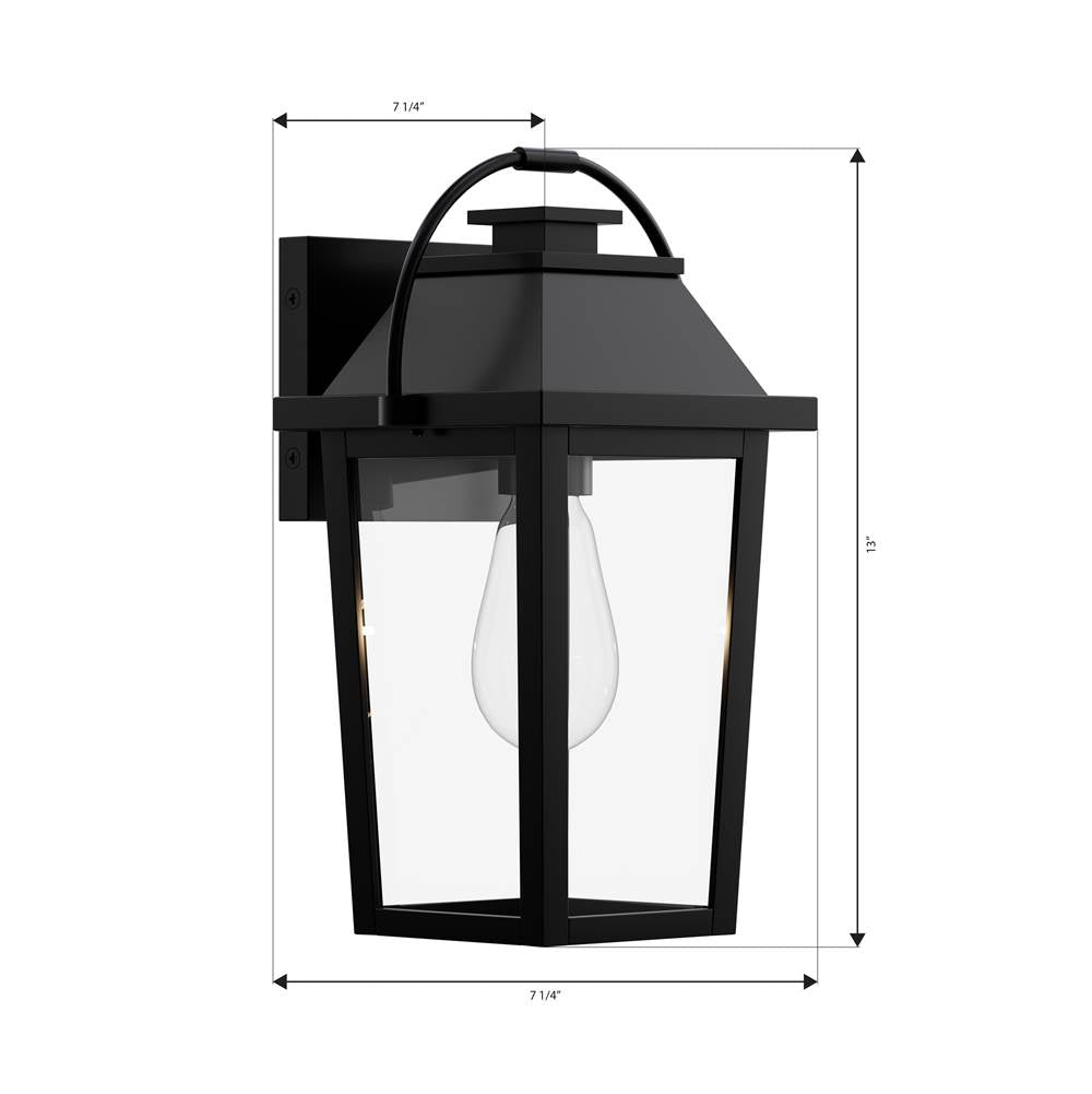 The Great Outdoors 79102-66 Sand Coal Black Branwyn 13'' High 1-light Outdoor Wall Lantern Image 2
