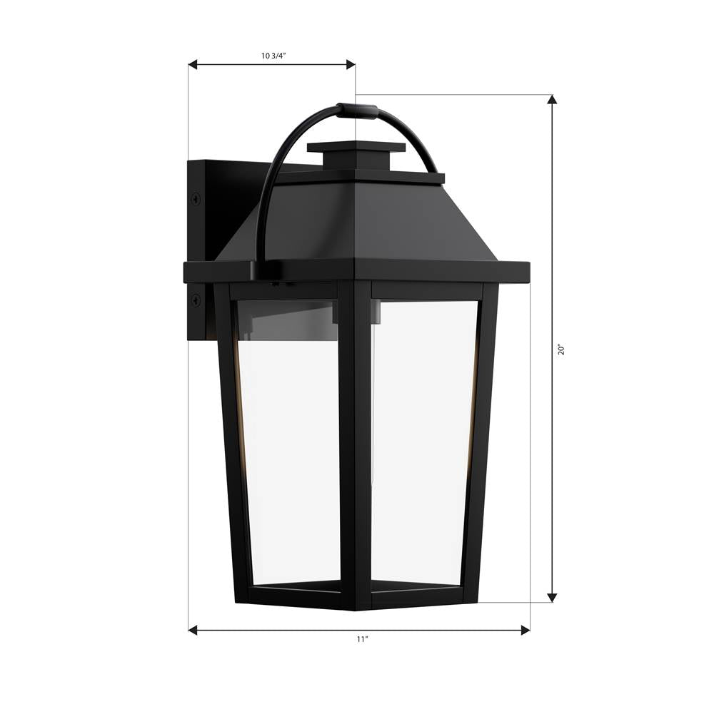 The Great Outdoors 79103-66 Sand Coal Black Branwyn 20'' High 1-light Outdoor Wall Lantern Image 2