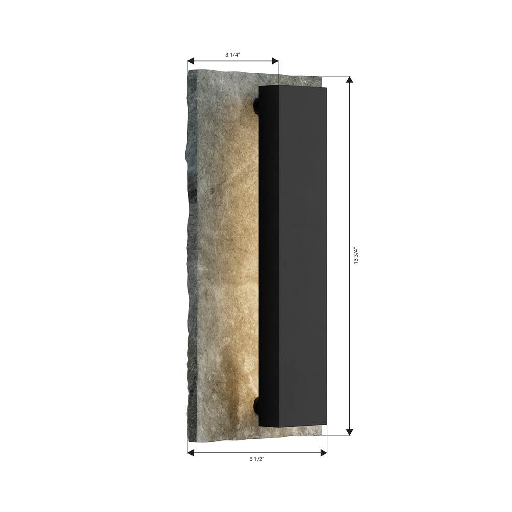 The Great Outdoors 79300-66-L Sand Coal Black Avenelle 13.75'' High Led Outdoor Wall Sconce Image 2