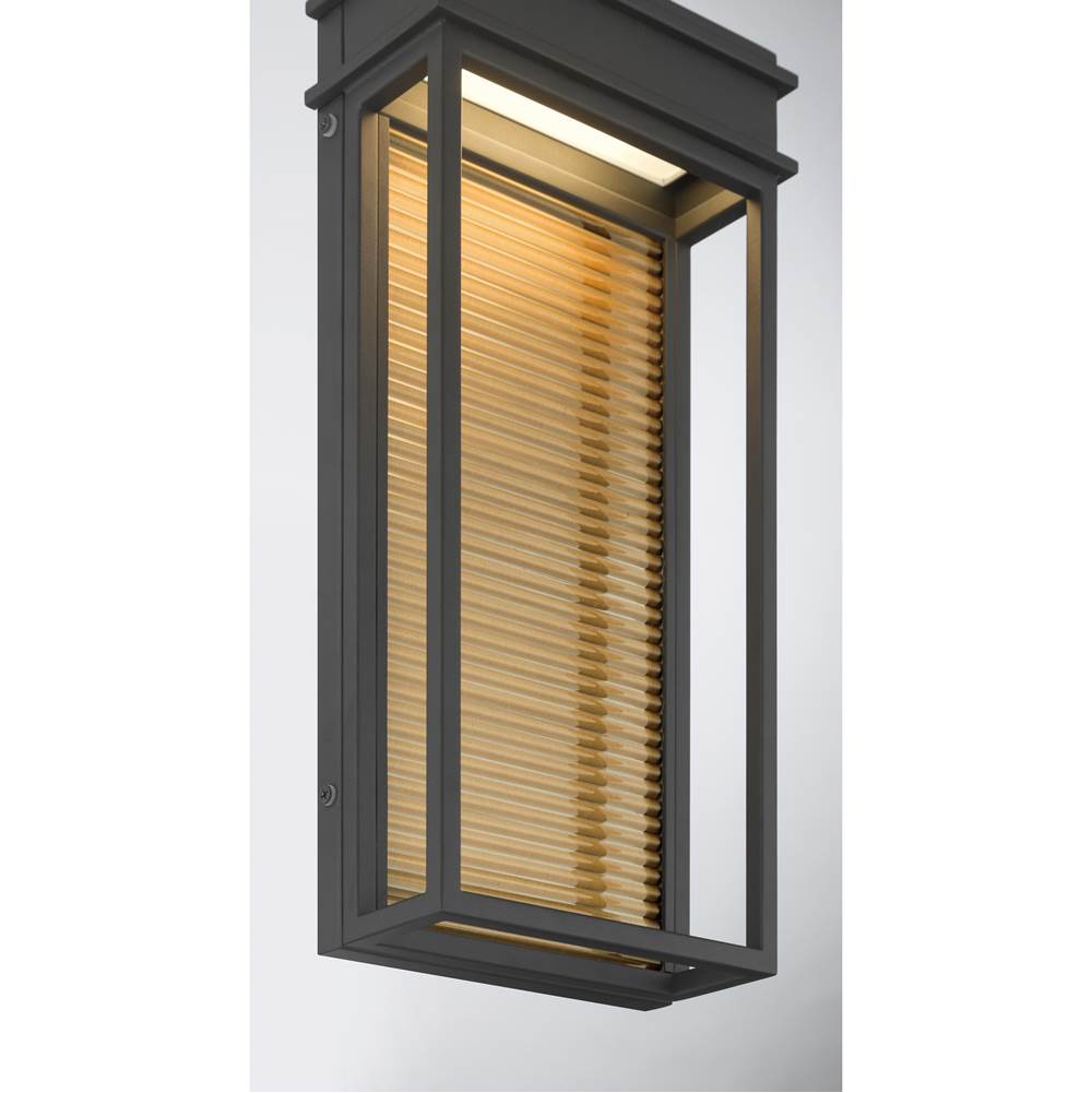 The Great Outdoors 79500-877-L Sand Coal Black Clyne 15'' High Led Outdoor Wall Sconce Image 4