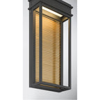 The Great Outdoors 79500-877-L Sand Coal Black Clyne 15'' High Led Outdoor Wall Sconce Image 4