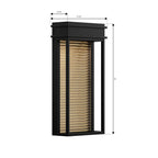The Great Outdoors 79500-877-L Sand Coal Black Clyne 15'' High Led Outdoor Wall Sconce Image 2