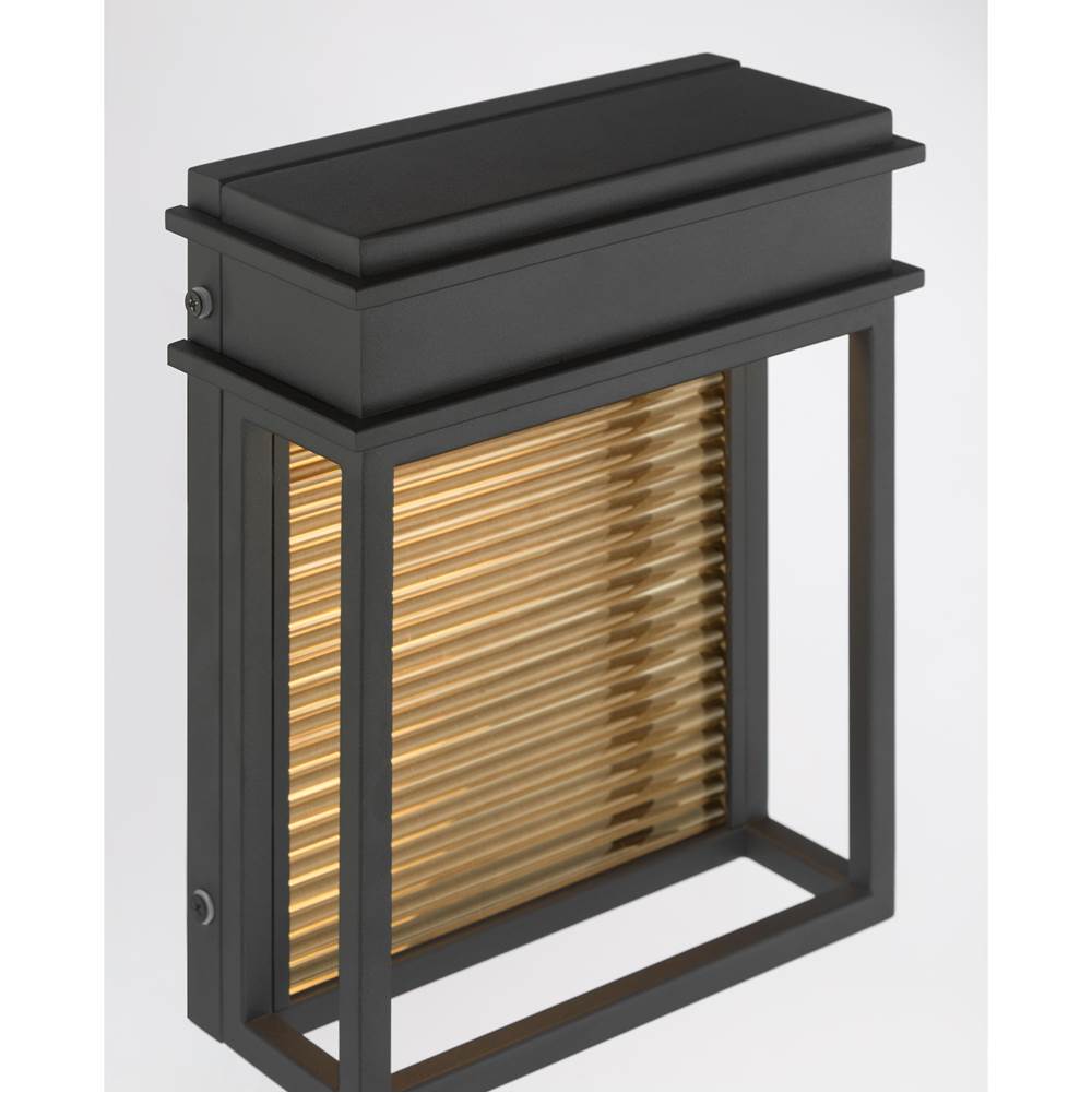 The Great Outdoors 79501-877-L Sand Coal Black Clyne 9'' High Led Outdoor Wall Sconce Image 5