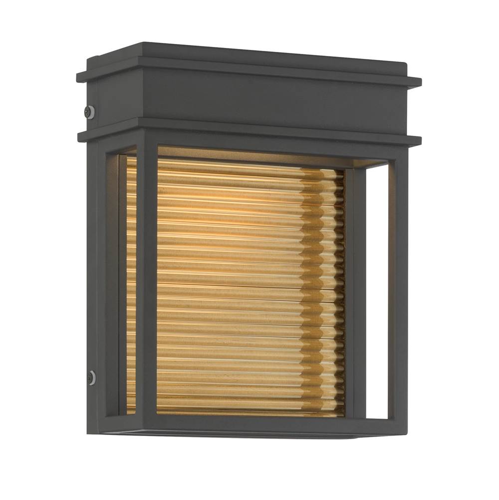The Great Outdoors 79501-877-L Sand Coal Black Clyne 9'' High Led Outdoor Wall Sconce Image 1