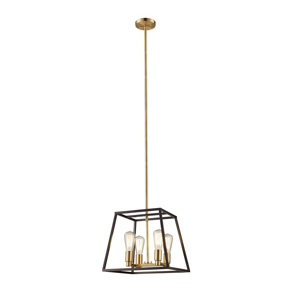 Trans Globe Lighting Adams 4lt Pendant-edison Bulb Frame-