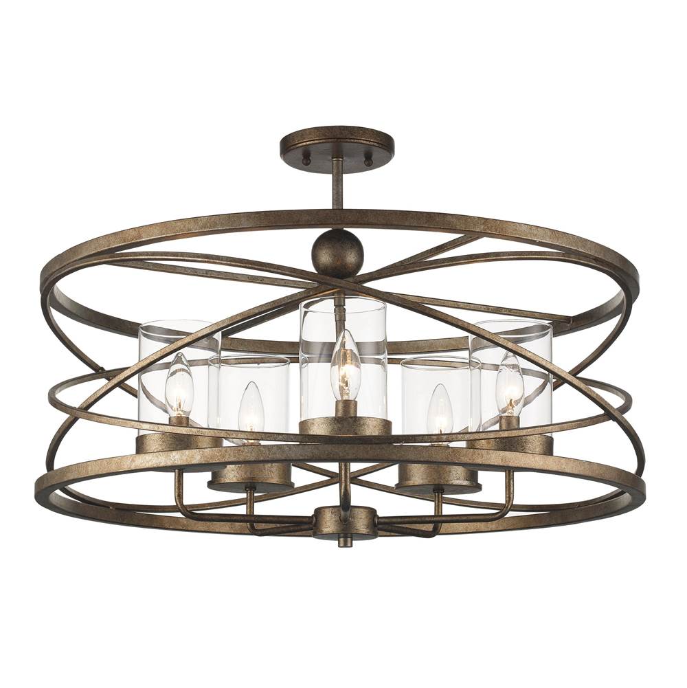 Trans Globe Lighting Altadena 5lt-semi-flush-candle Globe-as