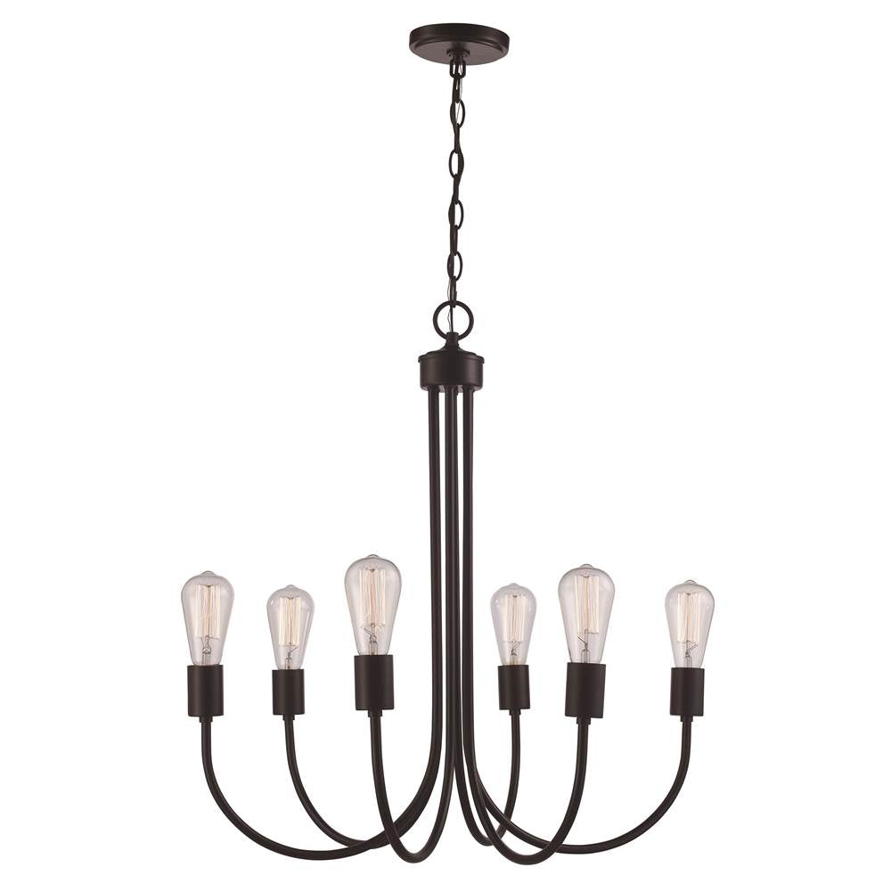 Trans Globe Lighting  6lt Chand Rustic Iron-ag