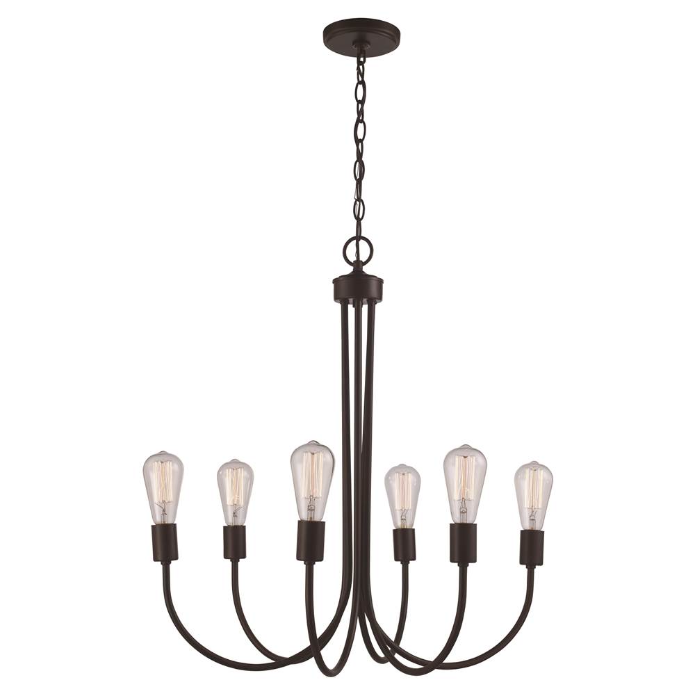 Trans Globe Lighting  6lt Chand Rustic Iron-ag