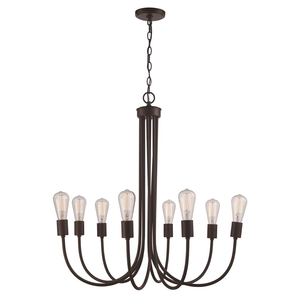 Trans Globe Lighting  8lt Chand Rustic Iron-ag