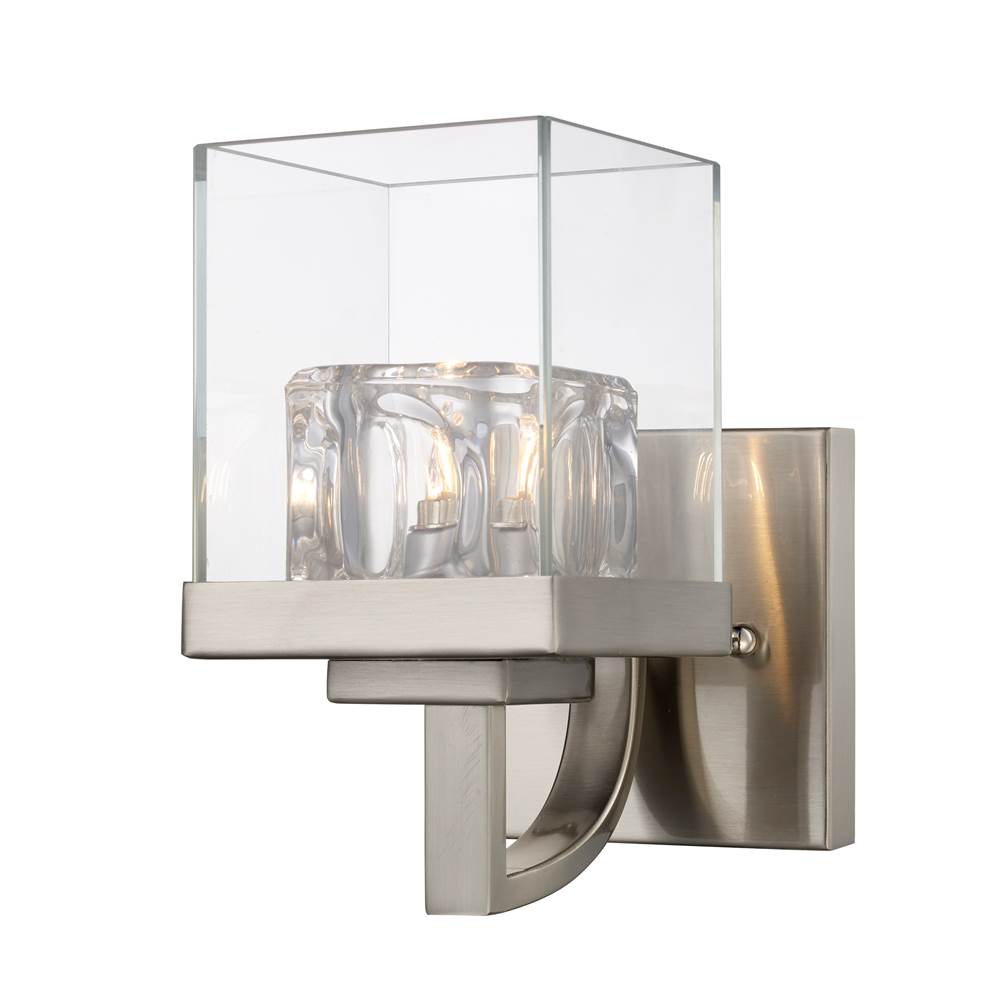 Trans Globe Lighting  1lt-bath Crys/cl Cube Gls-bn