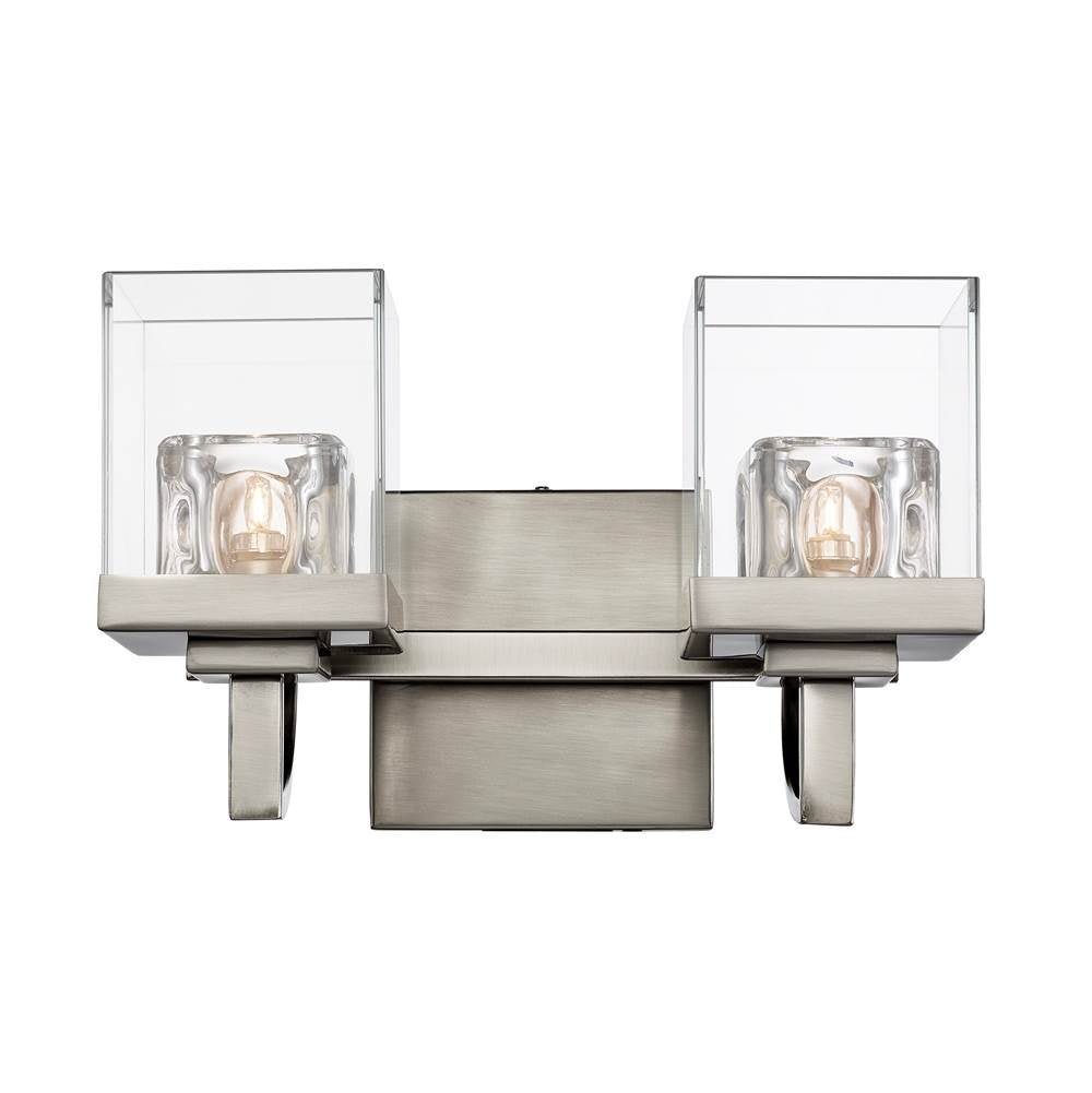 Trans Globe Lighting  2lt-bath Crys/cl Cube Gls-bn