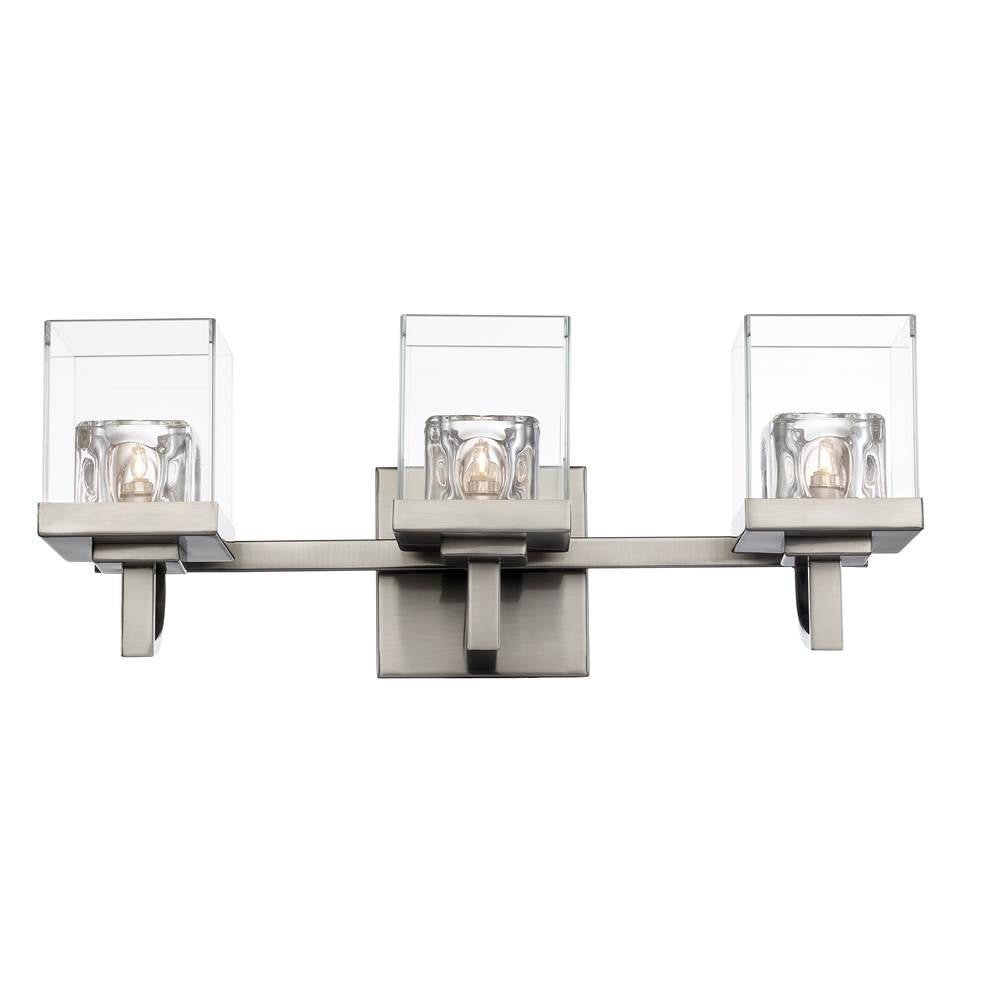 Trans Globe Lighting  3lt-bath Crys/cl Cube Gls-bn