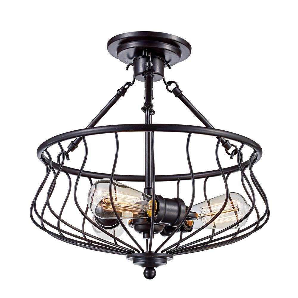Trans Globe Lighting Congress 15'' Wide Semiflush