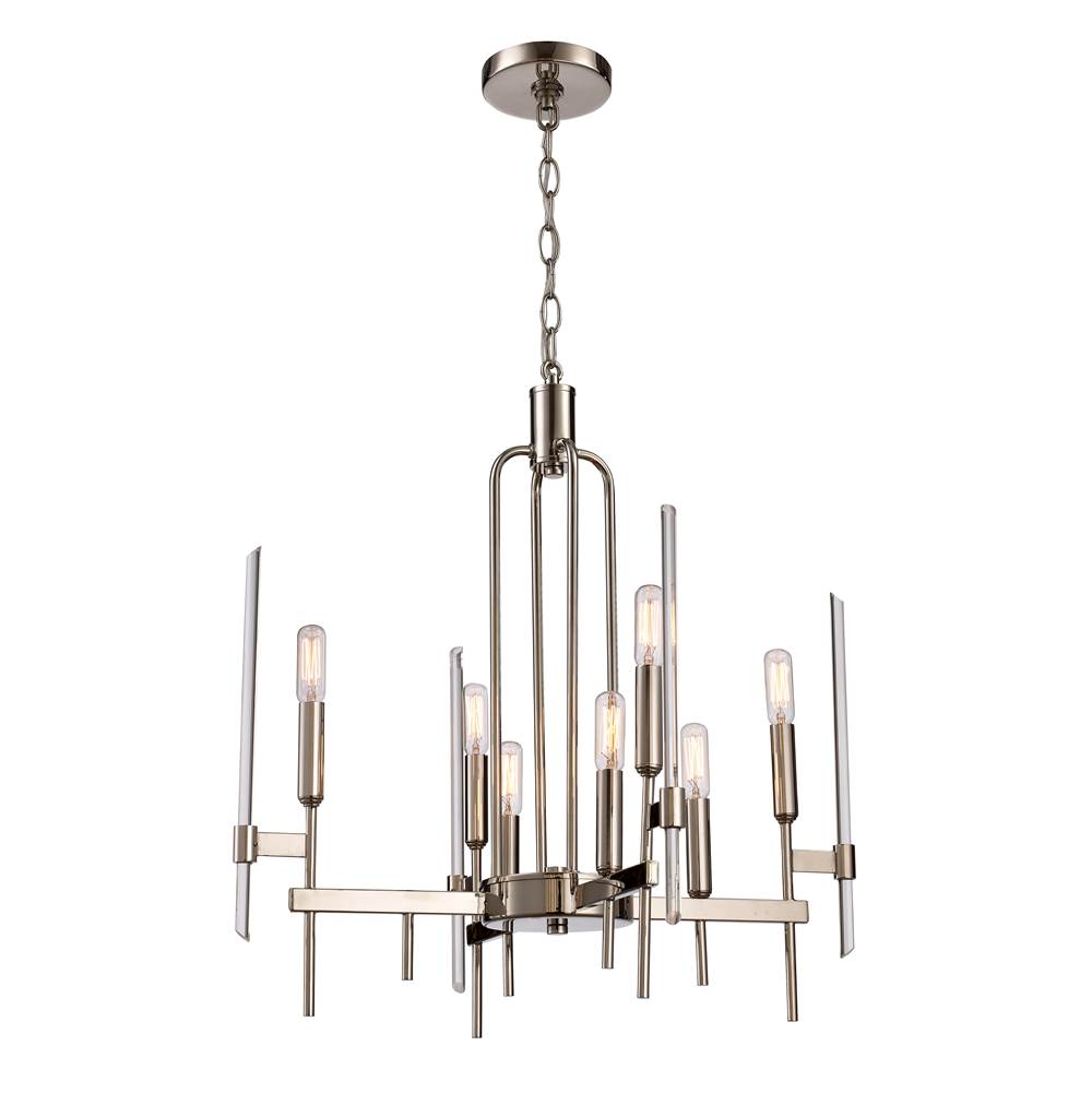 Trans Globe Lighting  8lt Chand-gretta Gls-pn
