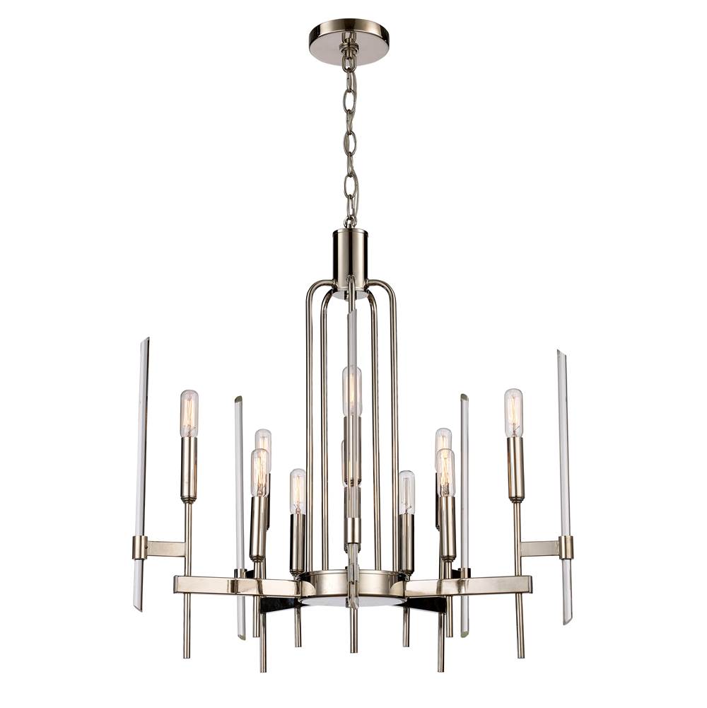 Trans Globe Lighting  10lt Chand-gretta Gls-pn