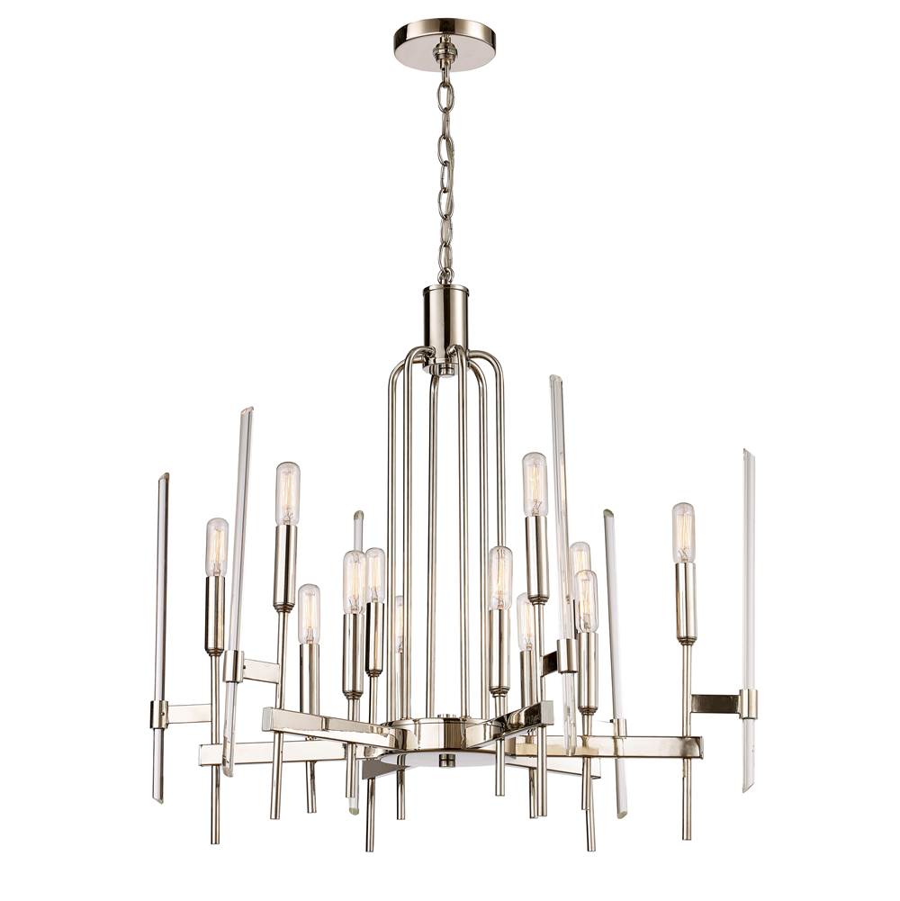 Trans Globe Lighting  12lt Chand-gretta Gls-pn