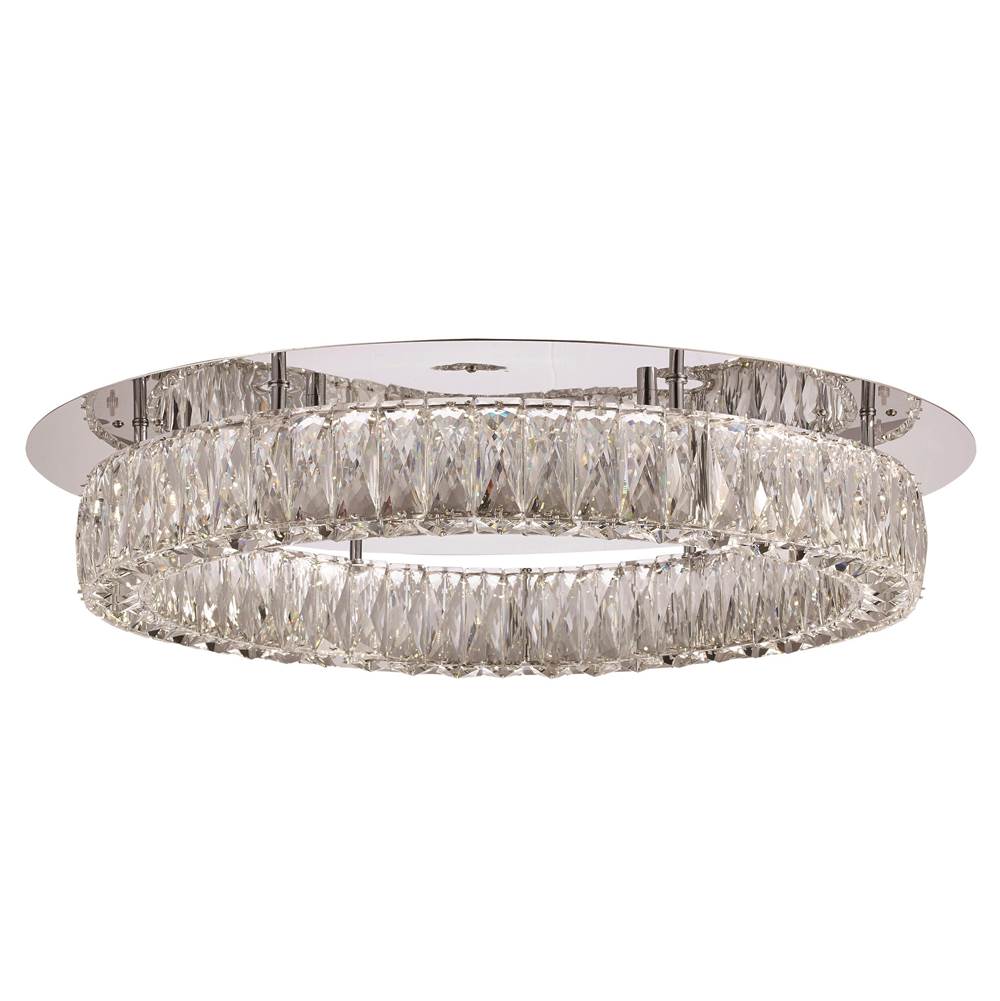 Trans Globe Lighting  Led Flush Aurora Crystal Lrg-p