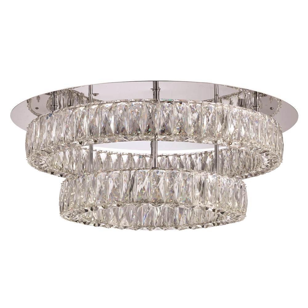 Trans Globe Lighting  Led Flush Aurora Multi Crys Lr