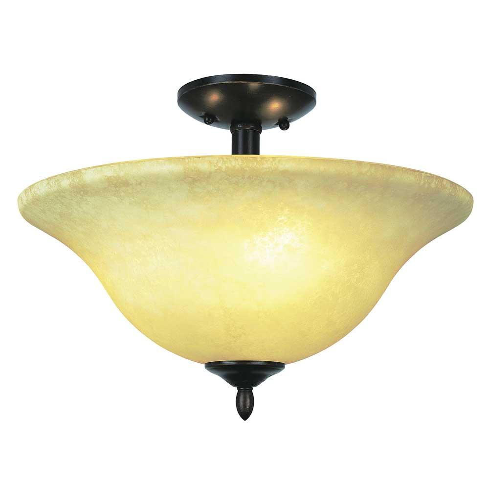 Trans Globe Lighting Glasswood 13'' Semiflush