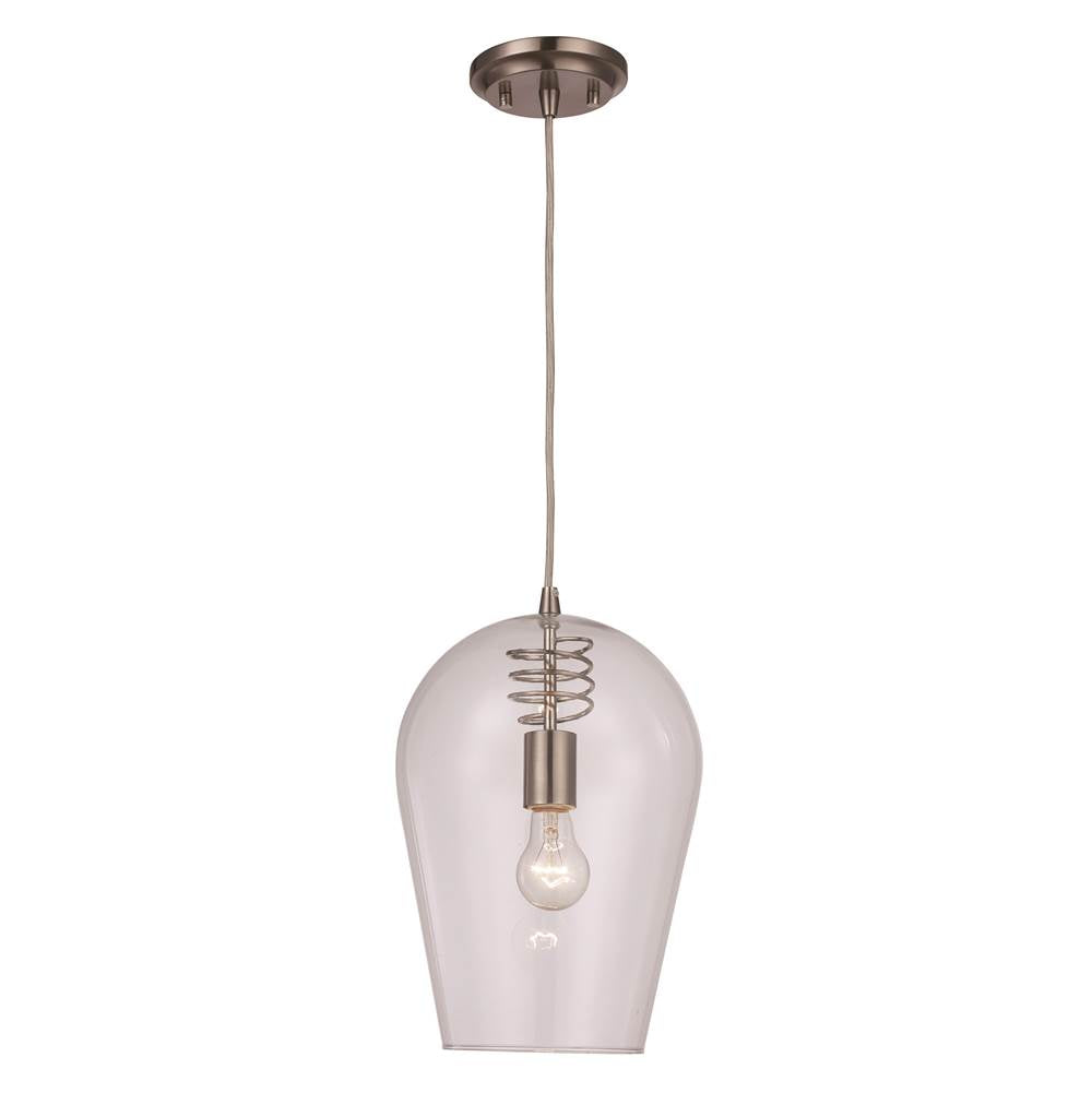 Trans Globe Lighting  1lt Pendant Alice Cl Lrg-bn