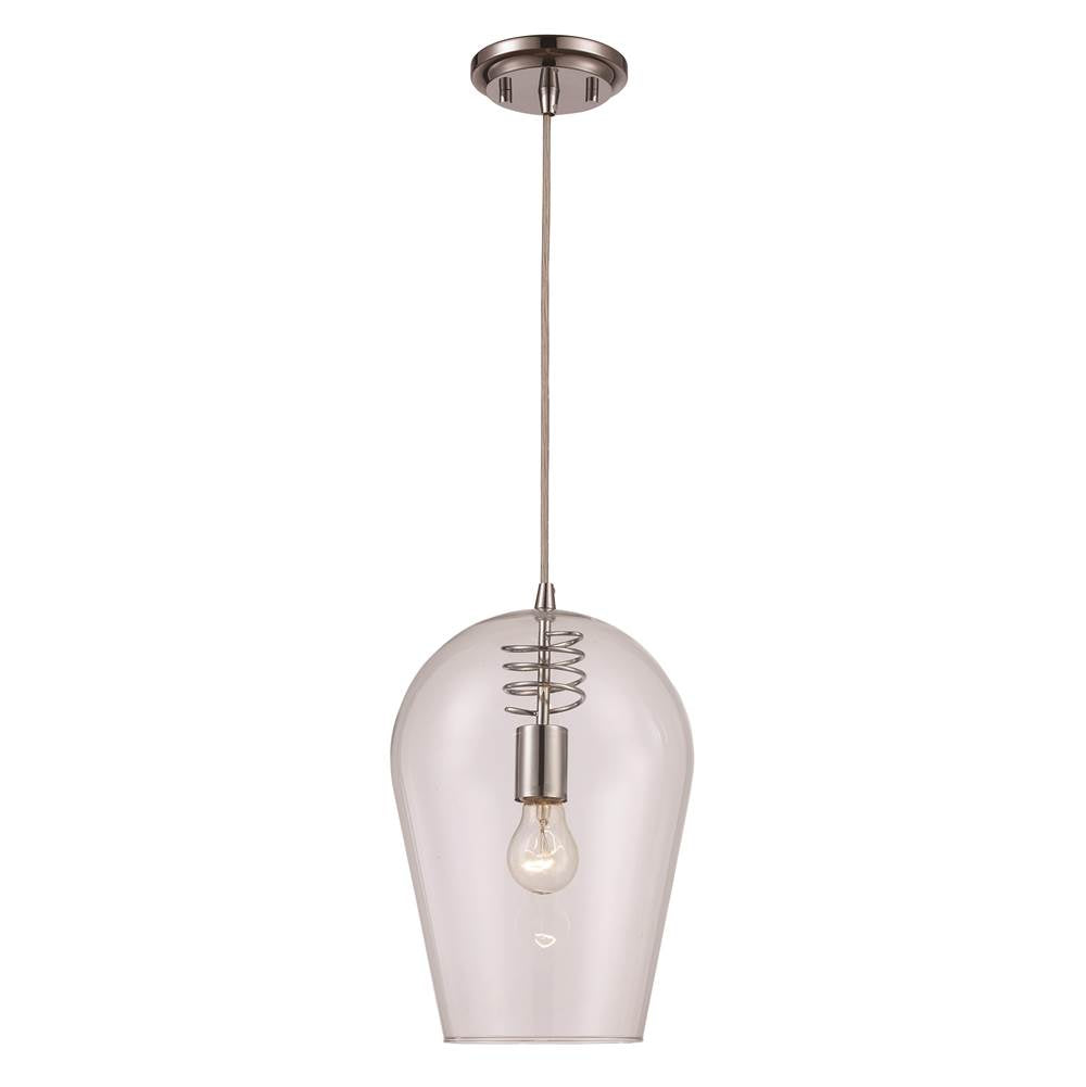 Trans Globe Lighting  1lt Pendant Alice Cl Lrg-bn