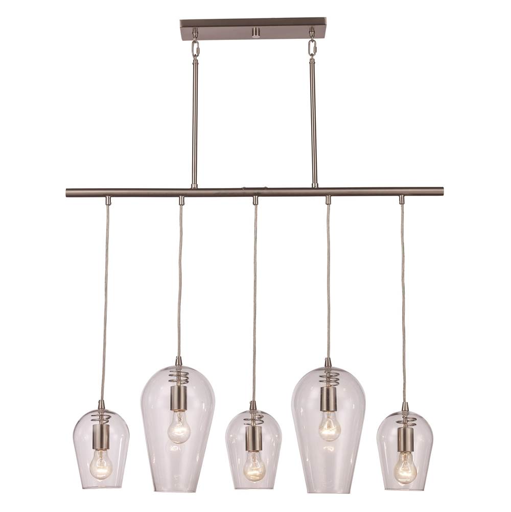 Trans Globe Lighting  5lt Pendant Bar Alice Cl-bn
