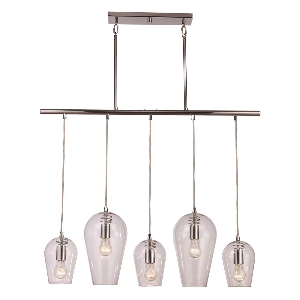 Trans Globe Lighting  5lt Pendant Bar Alice Cl-bn
