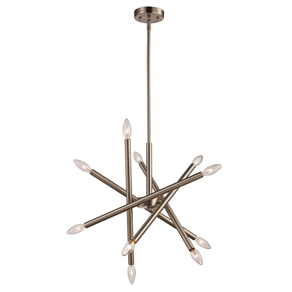 Trans Globe Lighting  10lt Pendant Bar Cross-bn