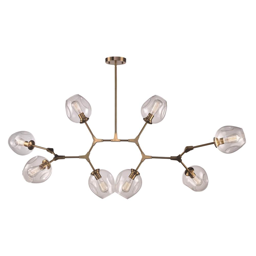 Trans Globe Lighting  8lt Pendant Web Cl Gls-ag